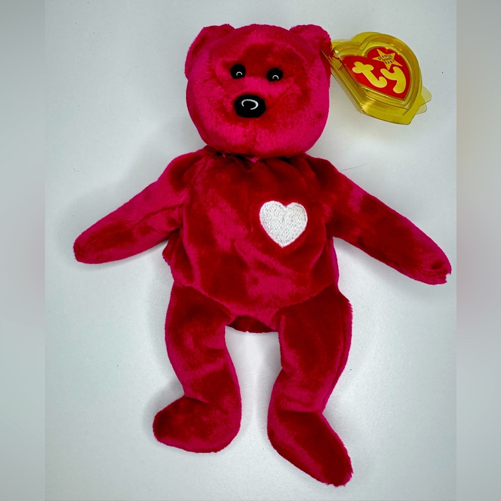 Valentine’s Day TY Beanie Baby Valentina RARE TAG ERRORS 1998/99 w Hologram!